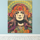 1970's Lady Canvas Print (Insitu (Houten vloer))