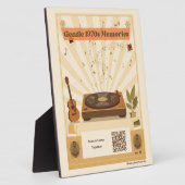 1970s Muziektherapie met Spotify QR Code Fotoplaat (Zijkant)