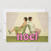 1970s NOEL Bericht  Stijl Foto Feestdagenkaart (Voorkant)