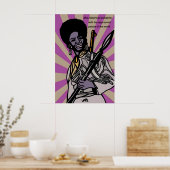 1970s Poster Black Panther Afro-Amerikaan (Keuken)