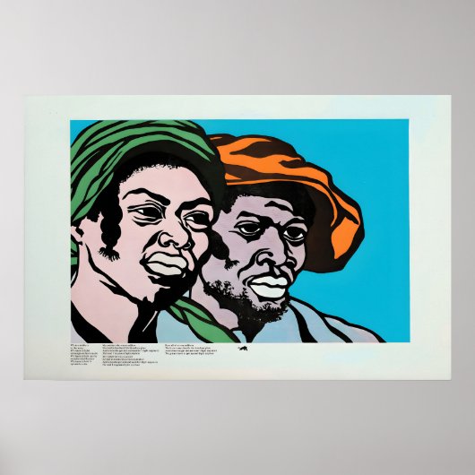 1970s Poster -Black Panther- Dekolonisatie Kunst (Voorkant)