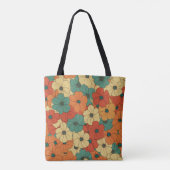 1970s Retro Bloemen Tote Bag (Achterkant)