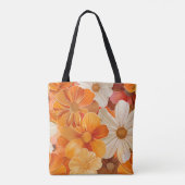 1970s Retro Bloemen Tote Bag (Achterkant)