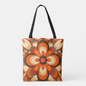 1970s Retro Bloemen Tote Bag (Achterkant)