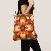 1970s Retro Bloemen Tote Bag (Dichtbij)