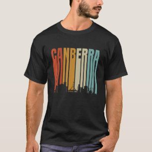 1970's Retro Canberra Skyline hoofdstad van Austra T-shirt