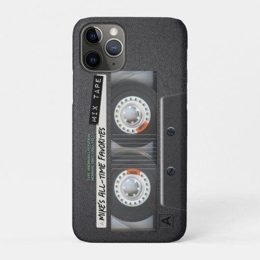 1970's Retro Cassette Mix Tape Case-Mate iPhone Case (Achterkant)