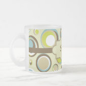 1970's Retro Circle Frosted Glass Coffee Mok Cup (Links)