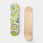 1970's Retro Circle Pattern Old School Skateboard (Voorkant)