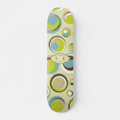 1970's Retro Circle Pattern Old School Skateboard (Voorkant)