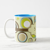 1970's Retro Circle Pattern Print Coffee Mok Cup (Links)