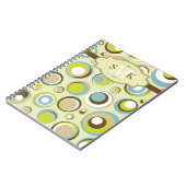 1970's Retro Circle Pattern Print Spiral Notitiebo Notitieboek (Linkerzijde)