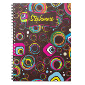 1970's Retro Circle Square 1950 Spiral Notitieboek (Voorkant)