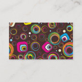1970's Retro Circle Square 1950 Visitekaartjes (Achterkant)