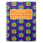 1970's Retro Disco Naam Party Planner Notitieboek (Voorkant)