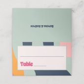 1970s Retro Groovy Bold Abstract Plaatskaartje (Buitenkant ongevouwen)