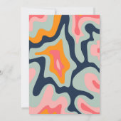 1970s Retro Groovy Pastel Bold Kaart (Achterkant)