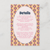 1970s Retro Groovy Pastel Informatiekaartje (Voorkant)