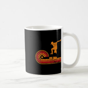 1970's Retro Skateboarder Silhouet Skateboarden Koffiemok
