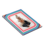 1970s Retro Stripe  Foto Notitieboek (Rechterzijde)