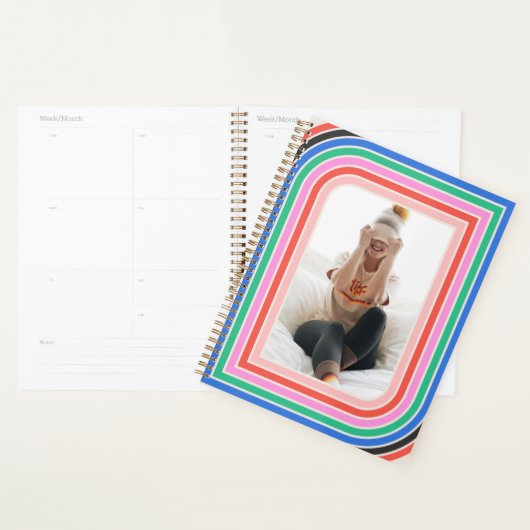 1970s Retro Stripe  fotoanner Planner (Display)