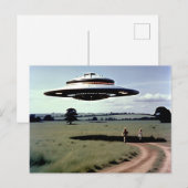 1970s Retro UFO Foto Australische Outback Briefkaart (Voorkant / Achterkant)
