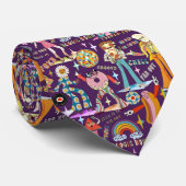 1970s Sticker Disco Neck Tie Stropdas (Opgerold)
