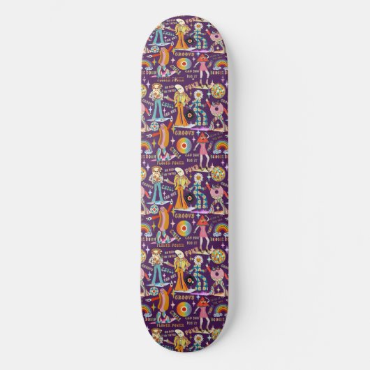 1970s Sticker Disco Persoonlijk Skateboard (Voorkant)