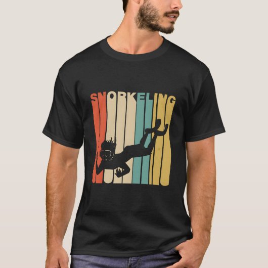 1970'S Style Snorkeling Snorkeler T-shirt (Voorkant)