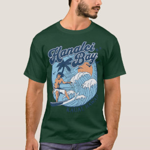 1970s Surfen Hanalei Bay Kauai Hawaii Ret T-shirt