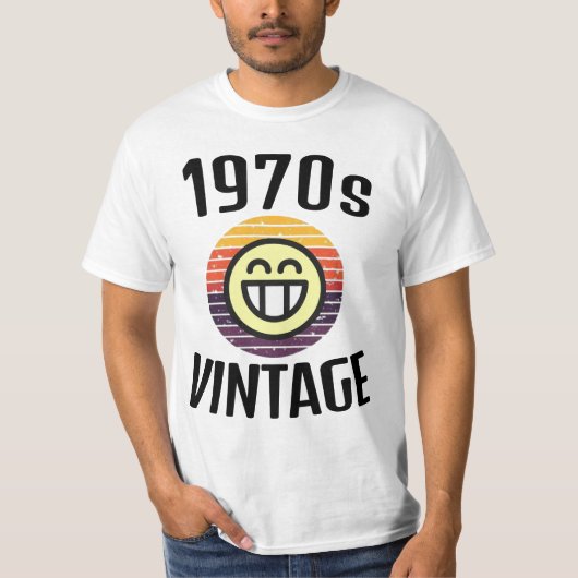 1970'S VERJAARDAG RETRO T-shirt (Voorkant)