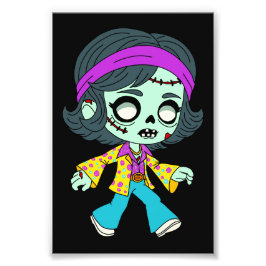 1970s Zombie Meisje Foto Afdruk