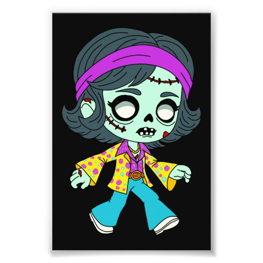 1970s Zombie Meisje Foto Afdruk (Voorkant)
