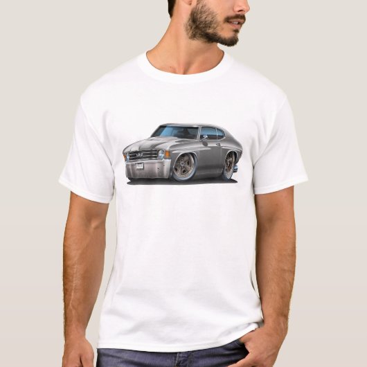 1971-1972 Chevelle Grey-White Car T-shirt (Voorkant)