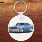 1971-1972 Chevelle Lt Blue Car Sleutelhanger (Voorkant)