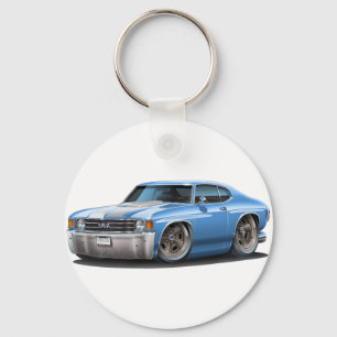 1971-1972 Chevelle Lt Blue-White Car Sleutelhanger
