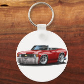 1971-1972 Chevelle Maroon Convertible Sleutelhanger (Voorkant)