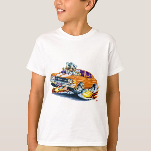 1971-1972 Chevelle Oranje-White Car T-shirt (Voorkant)