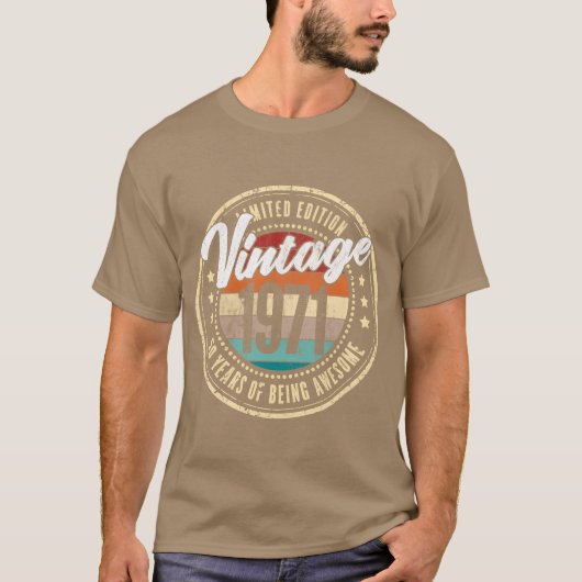 1971 50 50e grappig t-shirt (Voorkant)