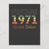 1971 50 jaar oud 50e verjaardag briefkaart (Voorkant)