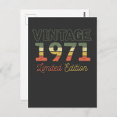 1971 50 jaar oud 50ste verjaardag briefkaart (Voorkant / Achterkant)