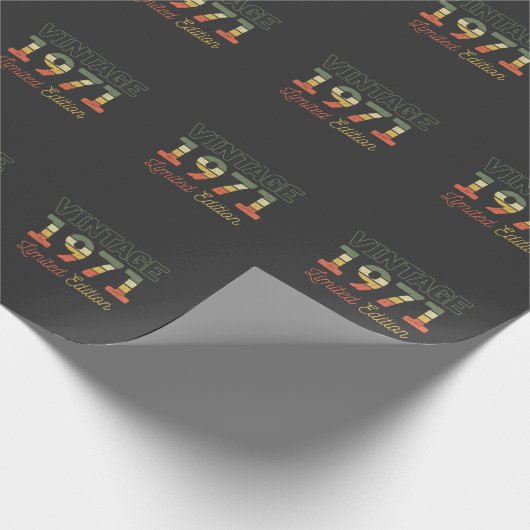 1971 50 jaar oud 50ste verjaardag cadeaupapier (Hoek)