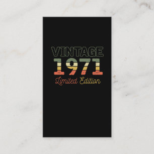1971 50 jaar oud 50ste verjaardag visitekaartje