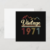  1971 50e verjaardag, 50 jaar oud kaart (Voorkant / Achterkant)