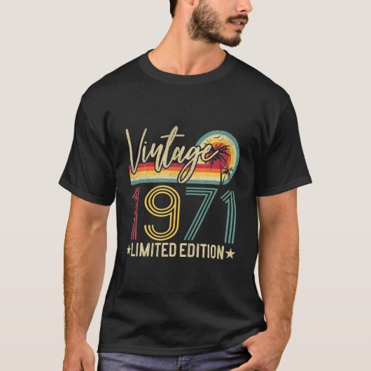  1971 50e verjaardag 50 jaar oud Limited Ed T-shirt (Voorkant)