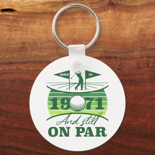 1971 50e verjaardag Golf Lover Sleutelhanger (Voorkant)