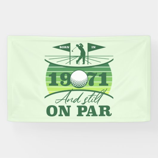 1971 50e verjaardag Golf Lover Spandoek (Horizontaal)