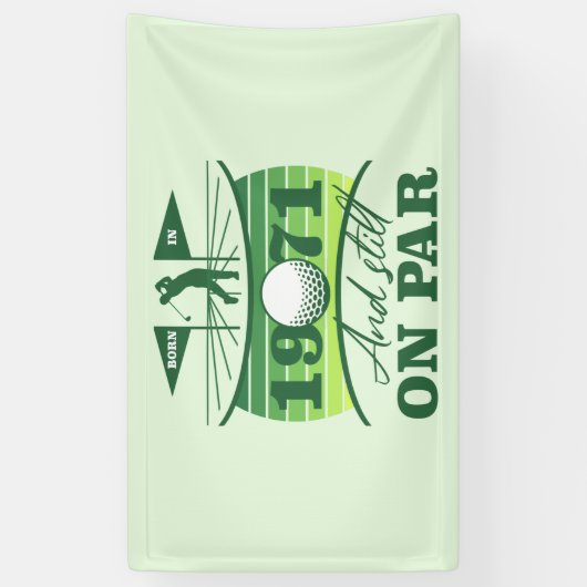1971 50e verjaardag Golf Lover Spandoek (Verticaal)