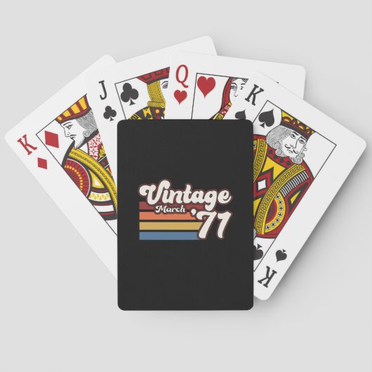  1971 50e verjaardag maart pokerkaarten (Achterkant)