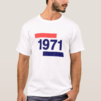 1971, 50e verjaardag t-shirt